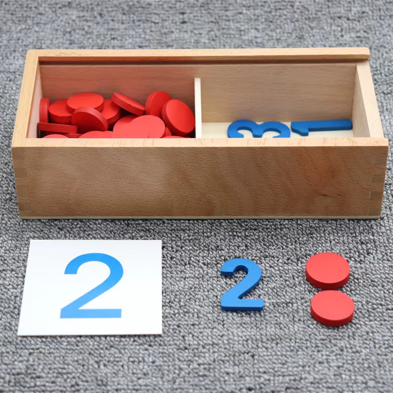Children'S Wooden Montessori Numbers 1-9000 Learning Card Math Teaching Aids Preschool Children Early Education Educational Toys