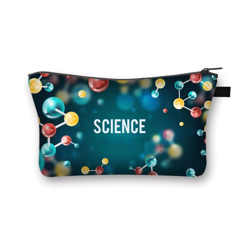 Math Formula Geometry Science Mathematical Cosmetic Case Cute Makeup Bags for Travel Experiment Storage Lipstick Bag Gift