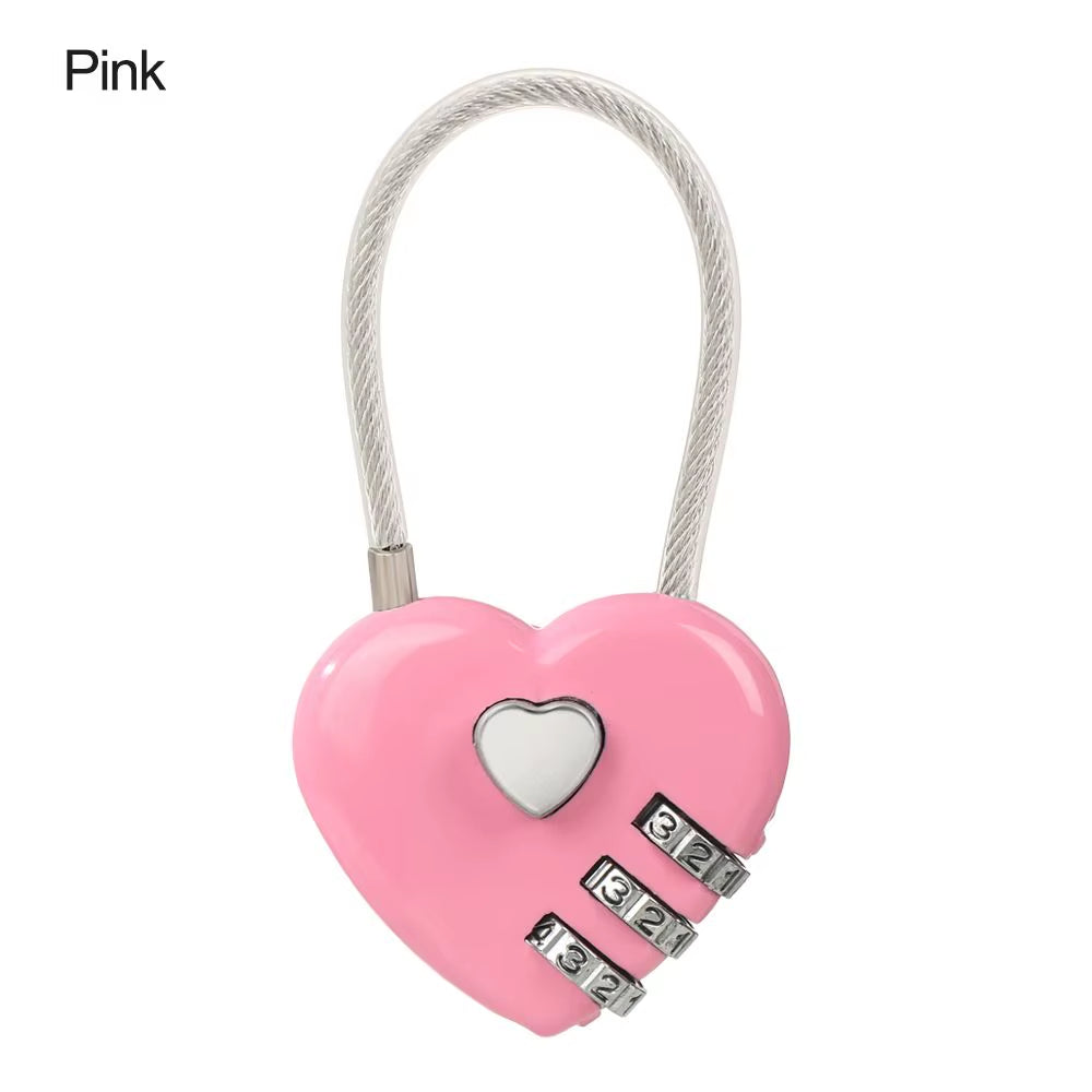Zinc Alloy 4 Digit Password Lock Portable Anti-Theft Wire Rope Dormitory Cabinet Lock Padlock Luggage Combination Lock Home