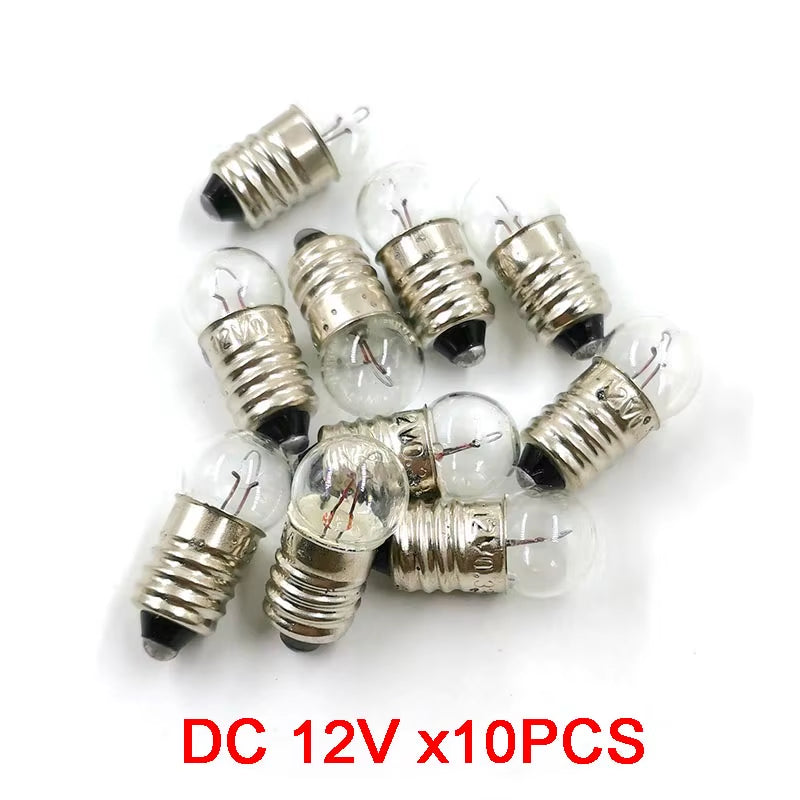 10PCS Sample 0.3A 1.5V 2.5V 3.8V / 5.2V 6.2V 0.5A Small Incandescent Bulbs Light Beads