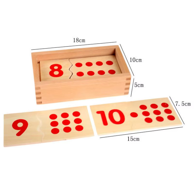 Kids Montessori Set Math Toy Learning Number Geometry Wooden Toy Fractional Counting Early Educational Spindle Box Teaching Aids