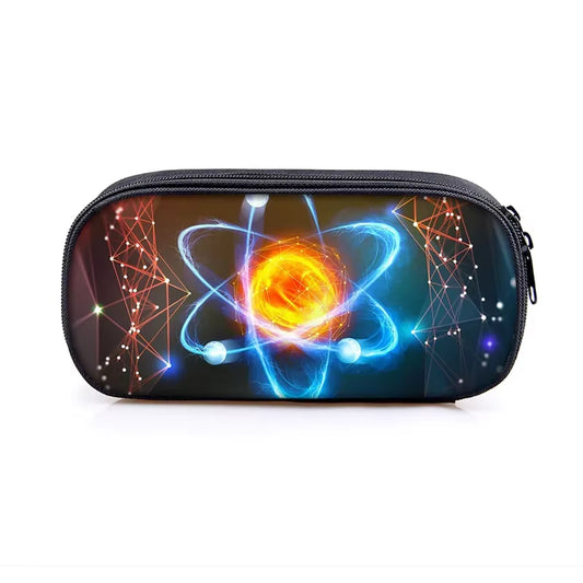 Funny Geometry Mathematical Pencil Case Women Cosmetic Bags Science Experiment Student School Supplies Pen Box Gift