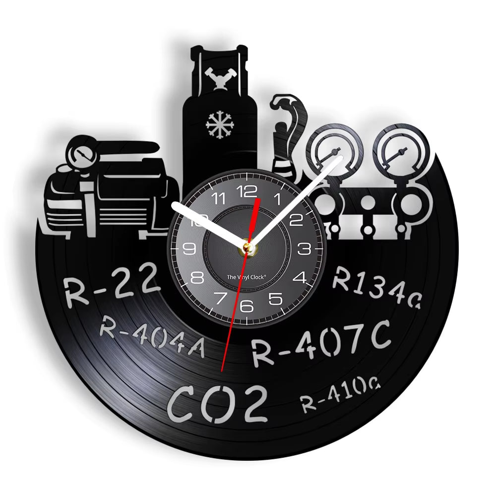 Chemistry Experiments Wall Clock Science Laboratory Decoration Periodical Elements Table Wall Art Retro Vinyl Record Wall Clock