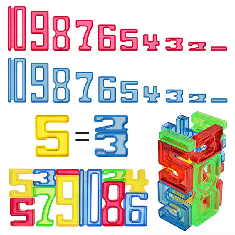 Children Transparent Digital Math Toys Montessori Logical Thinking Number Game Arithmetic Operation Learning Educational Toys