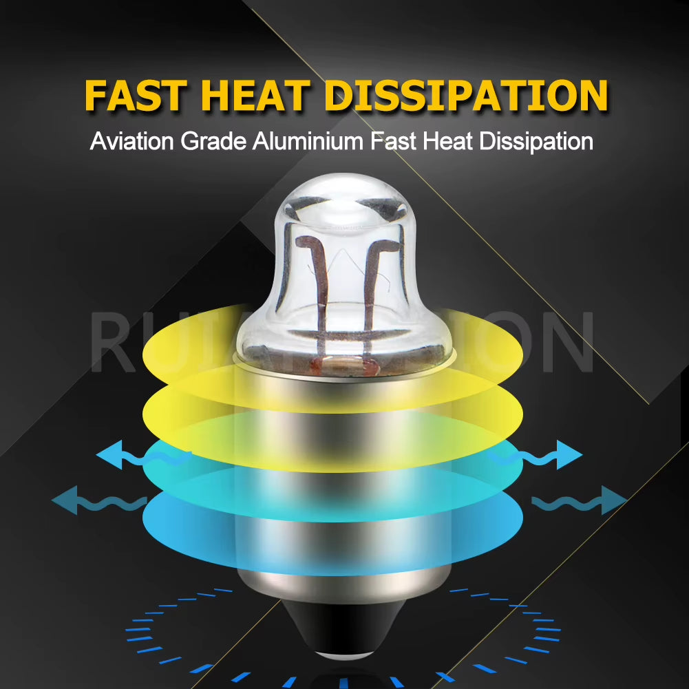 Ruiandsion 10Pcs 1.1V 1.2V 1.5V E10 B9 Samll Halogen Bulb for Test Experiment Teaching Flashlight Warm White