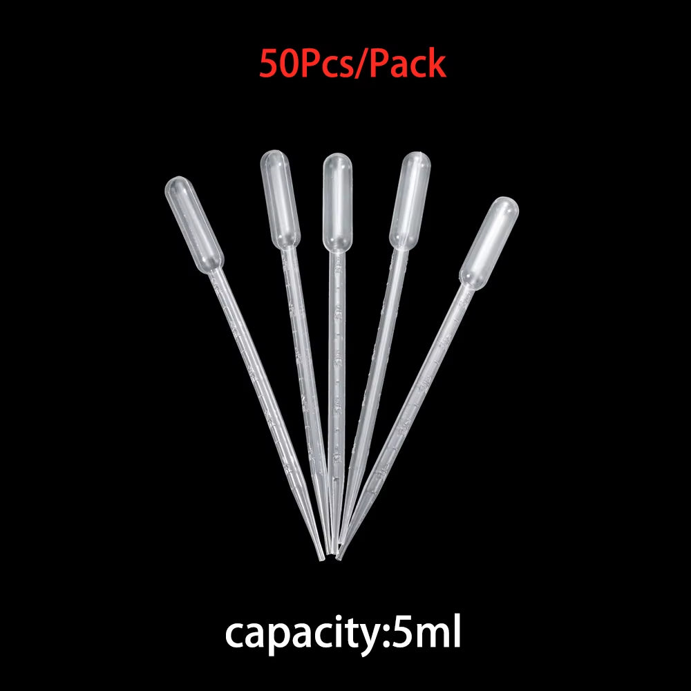 0.2/0.5/1/2/3ML Disposable Plastic Transfer Graduated Pipettes for Silicone Epoxy Resin Mold DIY Jewelry Making Squeeze Pipettes