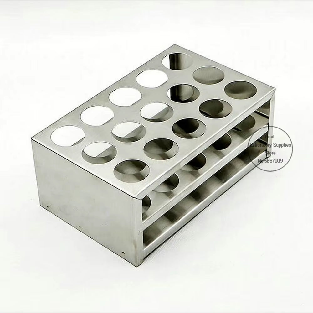 1PCS Lab Stainless Steel Test Tube Holder Colorimetric Tube Rack Centrifuge Tube Stander for School Experiment