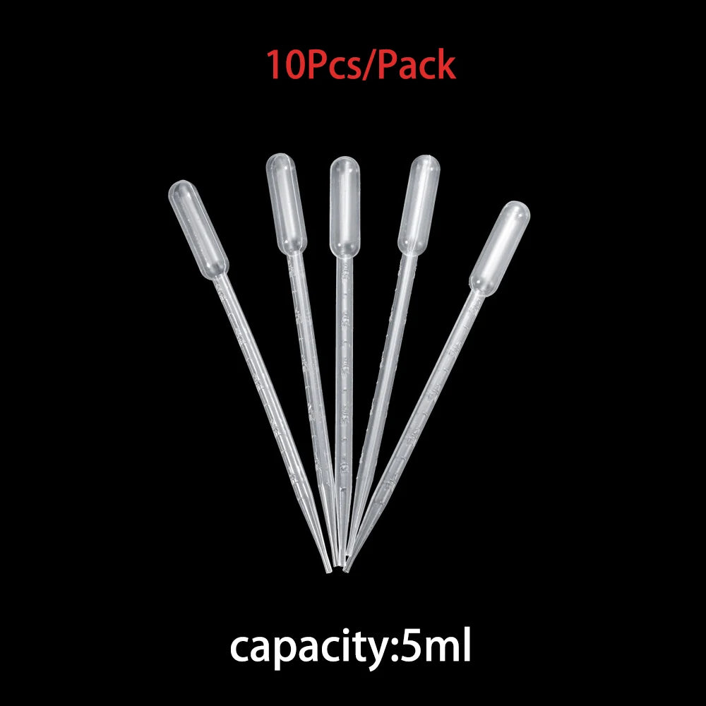 0.2/0.5/1/2/3ML Disposable Plastic Transfer Graduated Pipettes for Silicone Epoxy Resin Mold DIY Jewelry Making Squeeze Pipettes