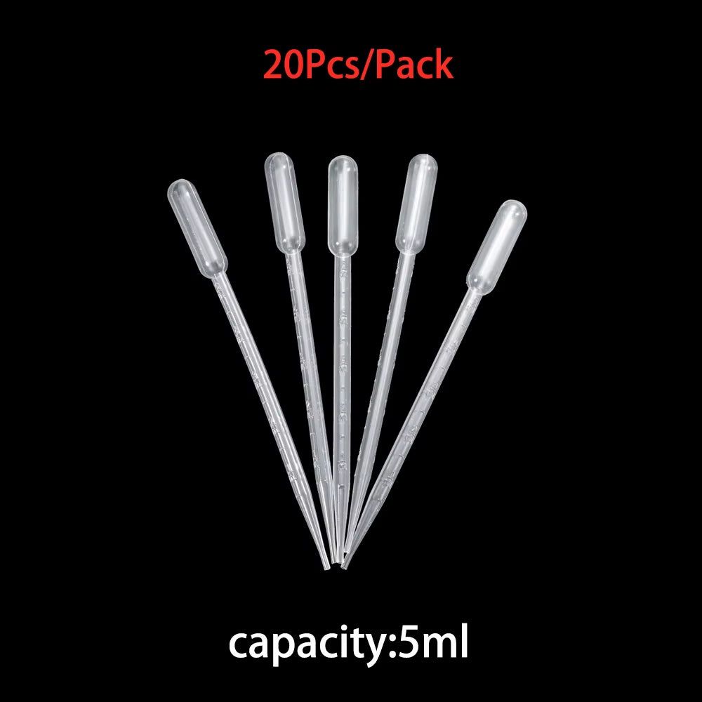 0.2/0.5/1/2/3ML Disposable Plastic Transfer Graduated Pipettes for Silicone Epoxy Resin Mold DIY Jewelry Making Squeeze Pipettes