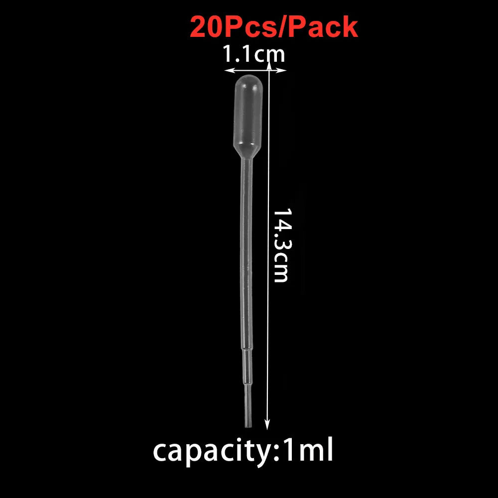 0.2/0.5/1/2/3ML Disposable Plastic Transfer Graduated Pipettes for Silicone Epoxy Resin Mold DIY Jewelry Making Squeeze Pipettes