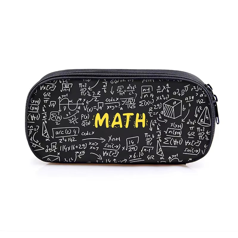 Funny Geometry Mathematical Pencil Case Women Cosmetic Bags Science Experiment Student School Supplies Pen Box Gift