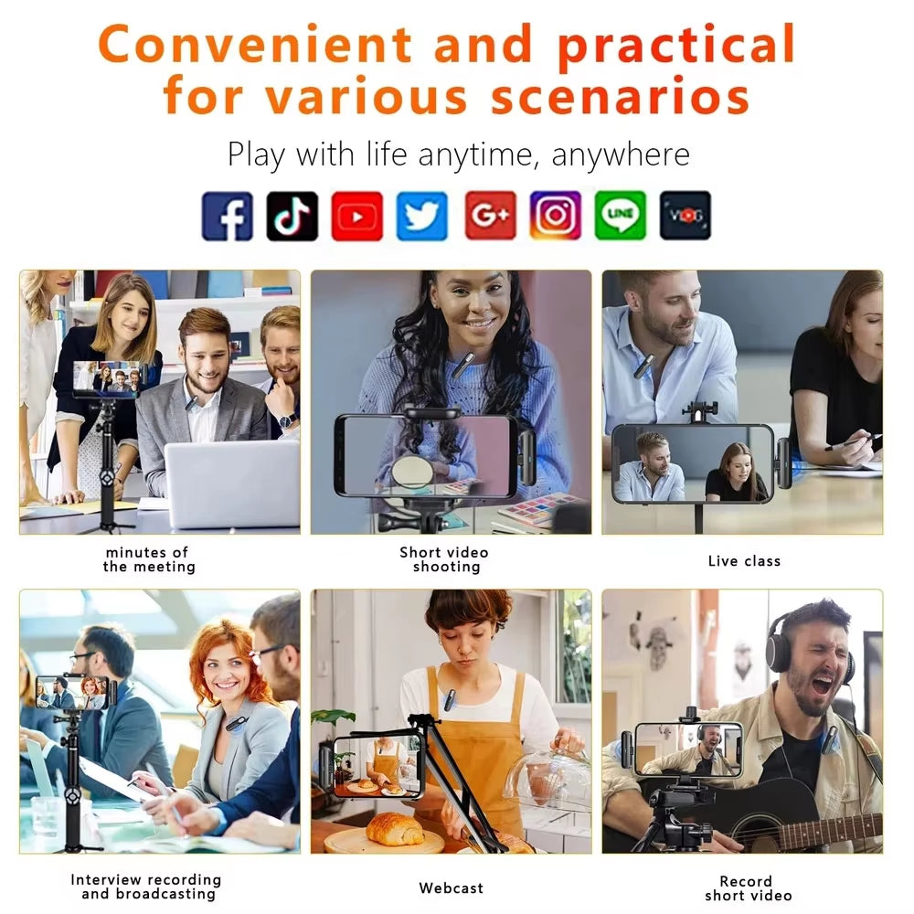 Lavalier Buttonhole Wireless Lapel Microphone Bluetooth Mic Mini for Cell Mobile Phone PC Tiny Micro Tie Small USB Mike Mikrofon