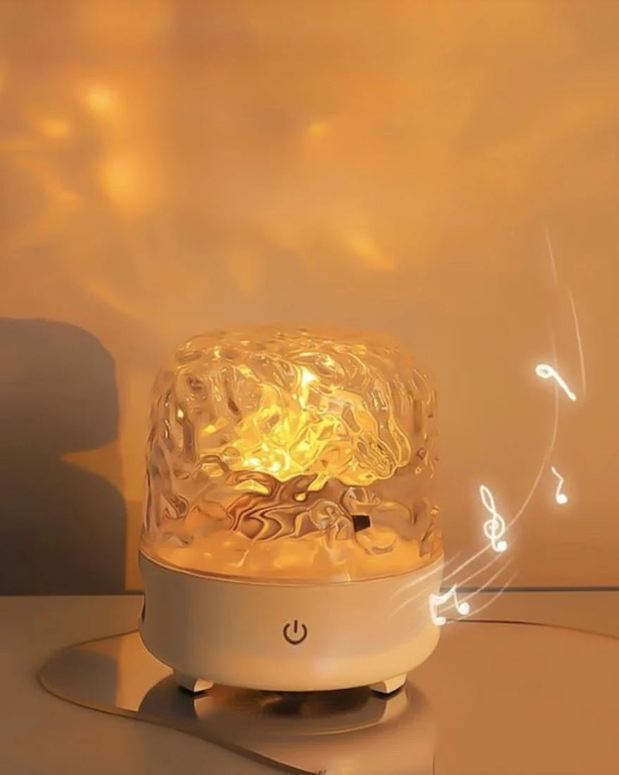 Light Theatre: Ambient Light with Stereo Speaker, Ripple Sunset Aurora Projector All-In-1