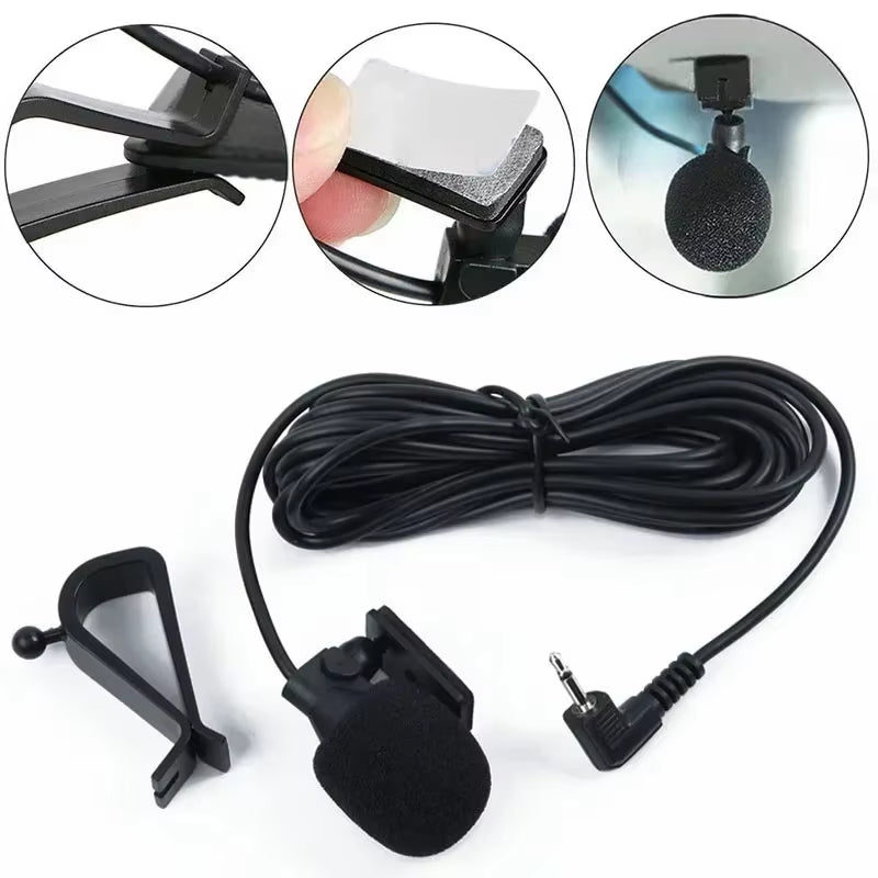 Bluetooth External Microphone for Car Pioneer Stereos Radio Receiver 2.5Mm Jack Mic Stereo 3 M Long Mini Wired External Mic