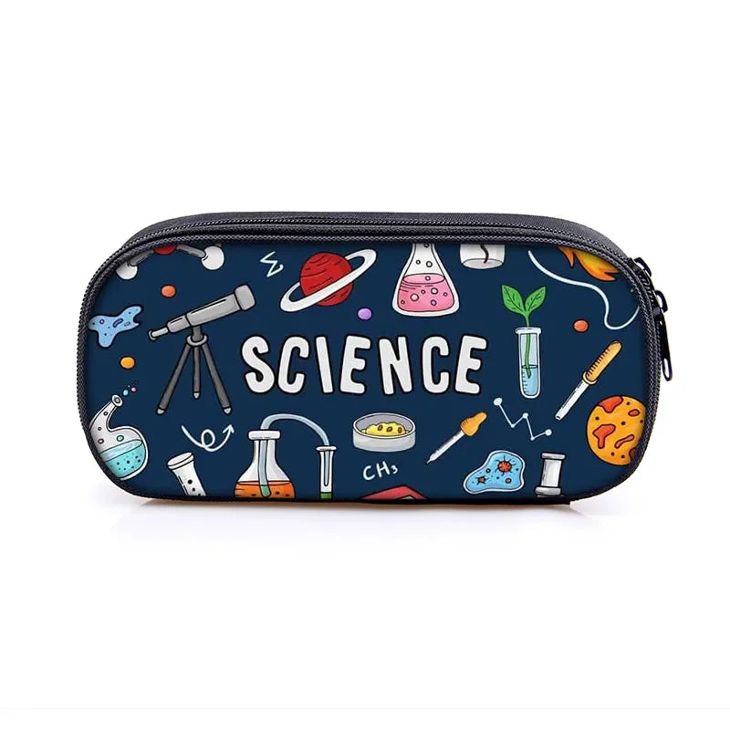 Funny Geometry Mathematical Pencil Case Women Cosmetic Bags Science Experiment Student School Supplies Pen Box Gift