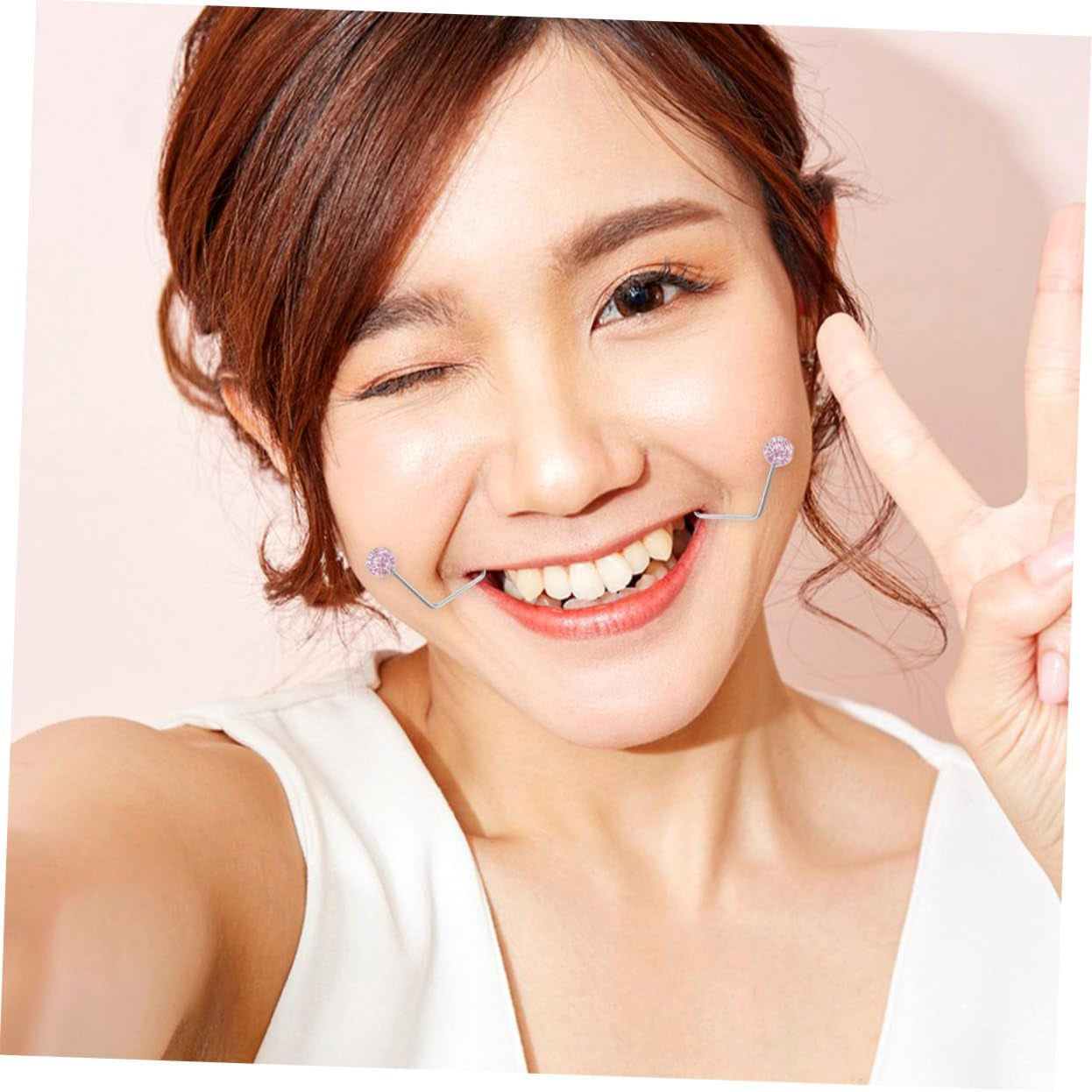 MERRYHAPY 2Piezas Entrenador De Mejillas Para Acero Inoxidable Herramienta Facial Para Ejercicios De Mejillas Para Hombres Y Mujeres Portátil Y Cómodo Color Brillo