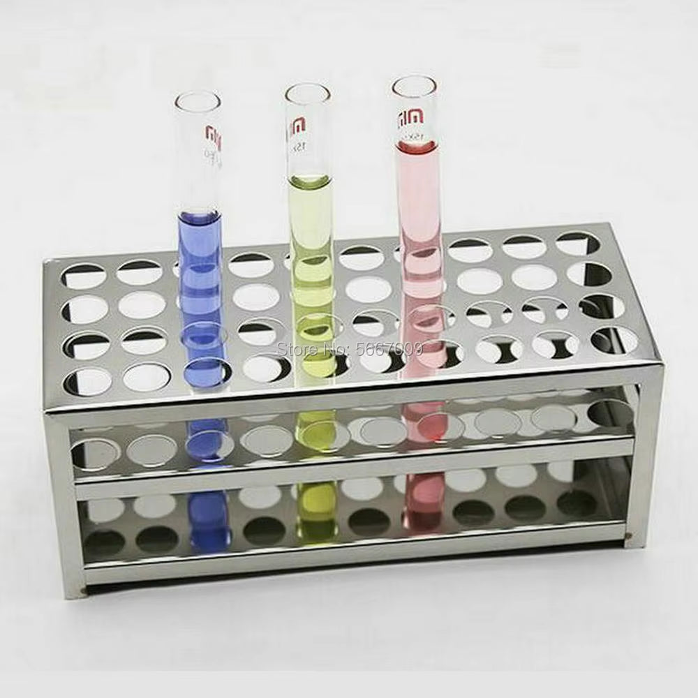 1PCS Lab Stainless Steel Test Tube Holder Colorimetric Tube Rack Centrifuge Tube Stander for School Experiment