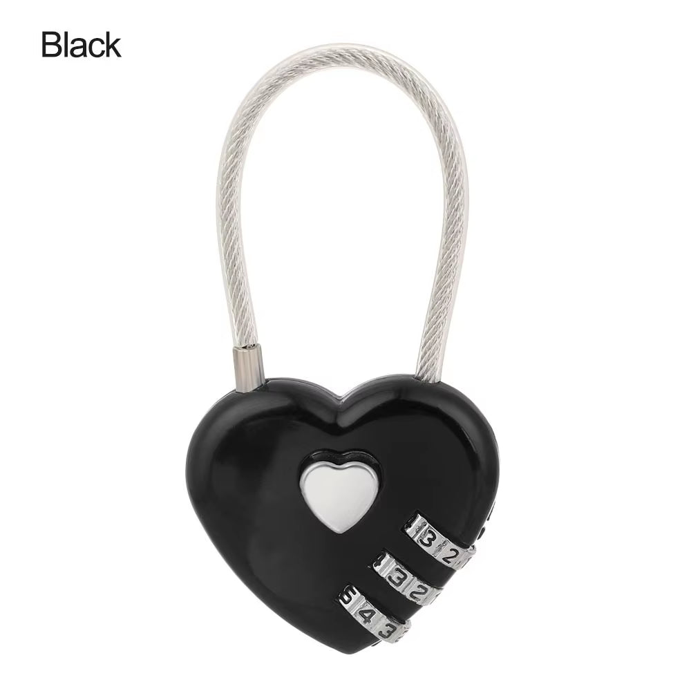 Zinc Alloy 4 Digit Password Lock Portable Anti-Theft Wire Rope Dormitory Cabinet Lock Padlock Luggage Combination Lock Home