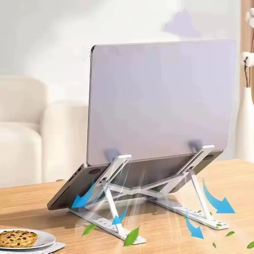 Foldable Laptop Stand Cooling Notebook Bracket Adjustable Ergonomic Laptop Support Base Holder Laptop Tablet Accessories Stands