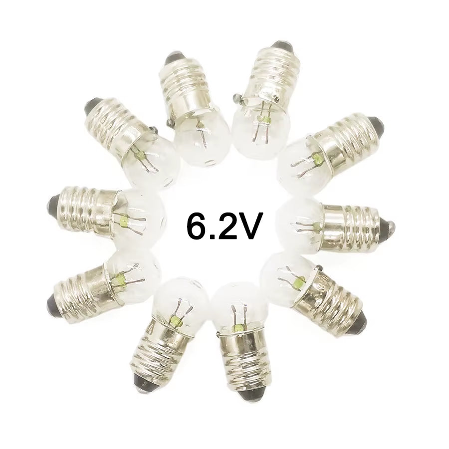 10PCS Sample 0.3A 1.5V 2.5V 3.8V / 5.2V 6.2V 0.5A Small Incandescent Bulbs Light Beads