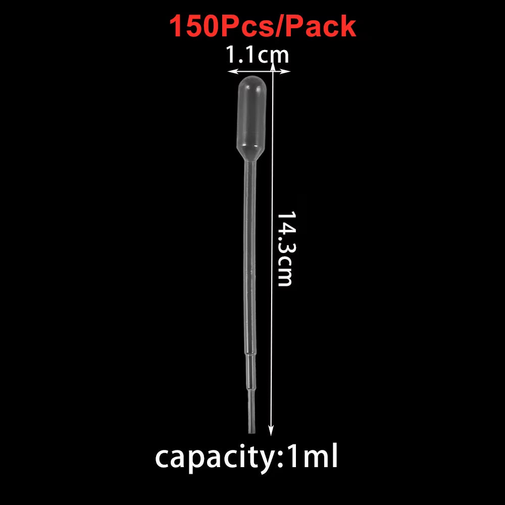 0.2/0.5/1/2/3ML Disposable Plastic Transfer Graduated Pipettes for Silicone Epoxy Resin Mold DIY Jewelry Making Squeeze Pipettes