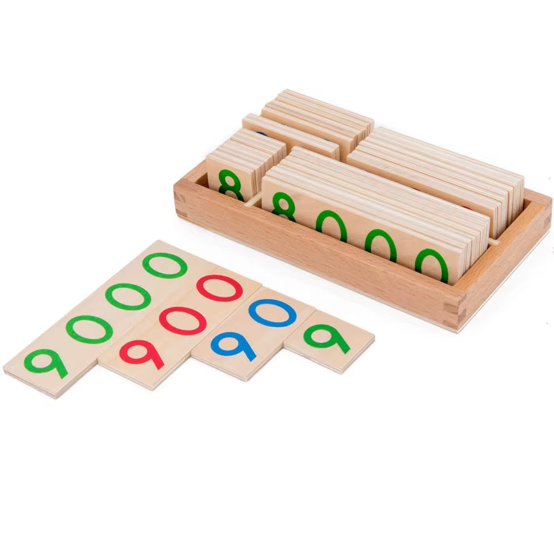 Children'S Wooden Montessori Numbers 1-9000 Learning Card Math Teaching Aids Preschool Children Early Education Educational Toys