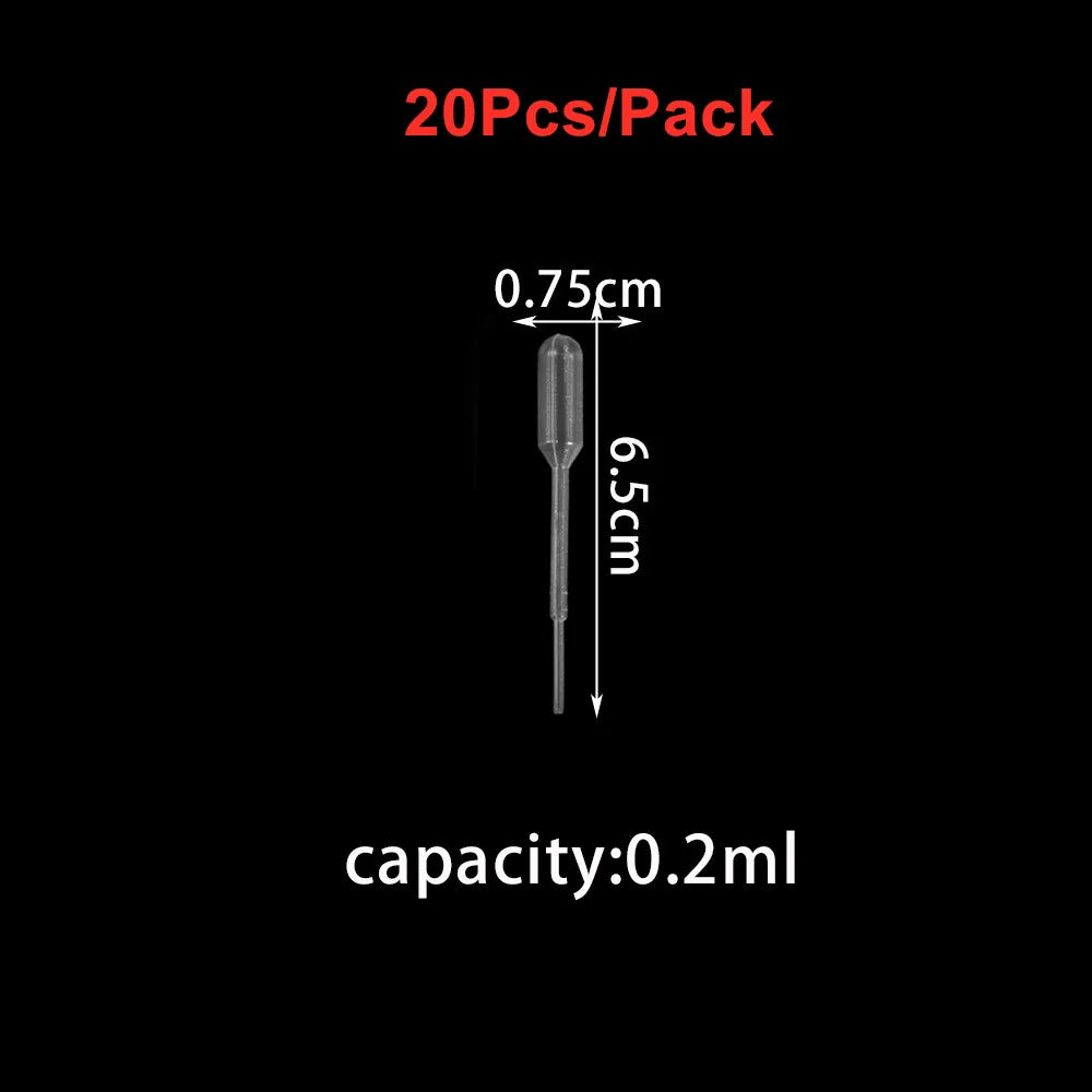 0.2/0.5/1/2/3ML Disposable Plastic Transfer Graduated Pipettes for Silicone Epoxy Resin Mold DIY Jewelry Making Squeeze Pipettes