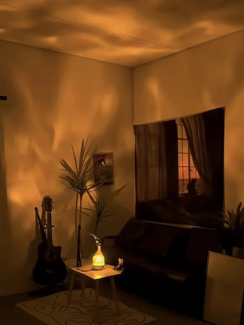 Light Theatre: Ambient Light with Stereo Speaker, Ripple Sunset Aurora Projector All-In-1
