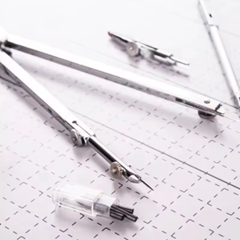 Stainless Steel Multifunctional Drafting Drawing Compass/Lead Core Math Geometry Circles Tool Durable Supplies 8600/8601