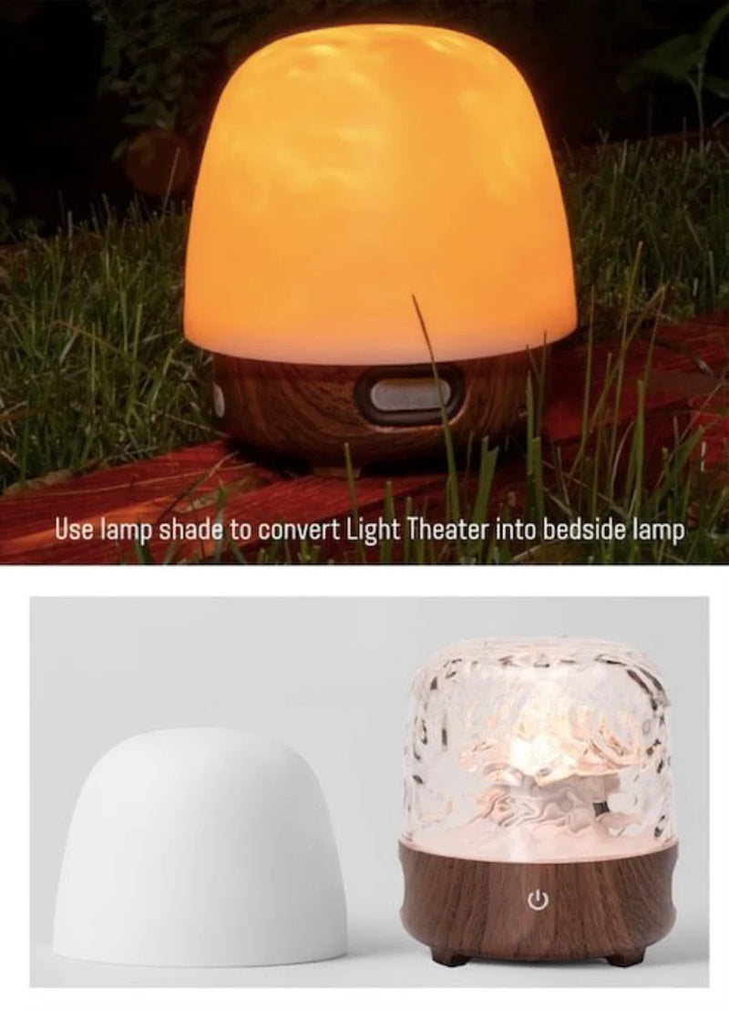 Light Theatre: Ambient Light with Stereo Speaker, Ripple Sunset Aurora Projector All-In-1