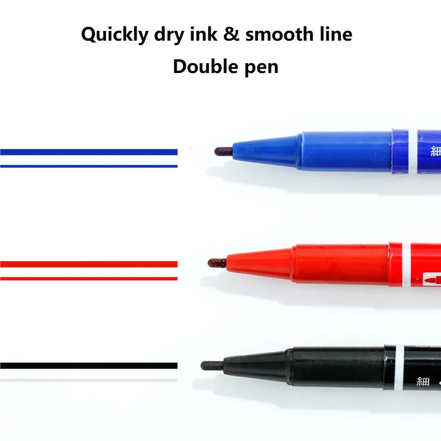 3PCS Tattoo Marker Pen Skin Marker Fine Point Large Capacity Ink 0.5Mm&1Mm Scribe Tattoo Tool Waterproof Ink Eyebrow Tattoo Pen