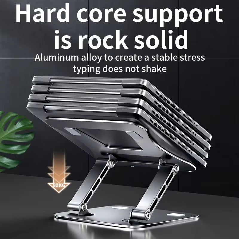 Phone Tablet Stand Adjustable Aluminum Alloy Laptop Tablet up to 17 "Laptop Portable Folding Stand Cooling Stand Support