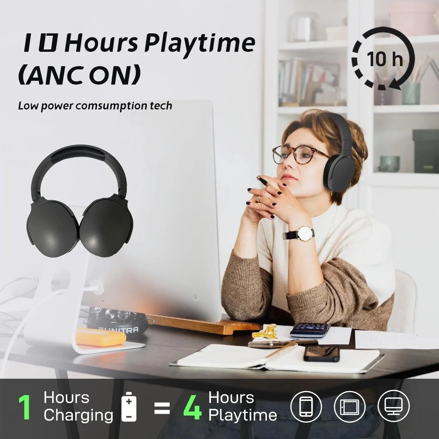 #P2961 Wireless Bluetooth 5.3 Headphones over Ear Hifi Stereo Headset True Sports with Earphones TF/AUX Music Player with HD Mic