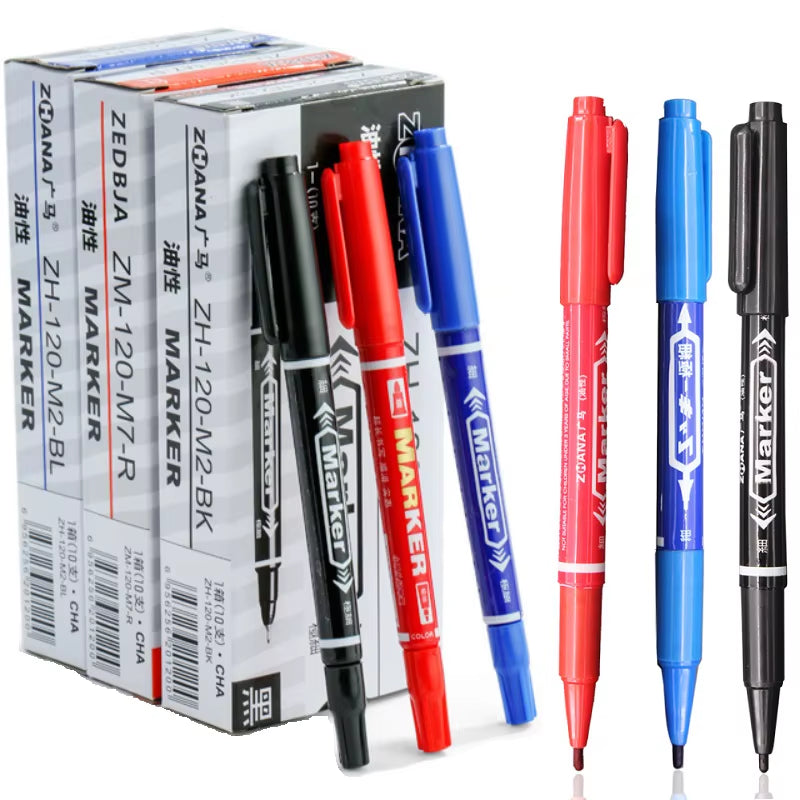 3PCS Tattoo Marker Pen Skin Marker Fine Point Large Capacity Ink 0.5Mm&1Mm Scribe Tattoo Tool Waterproof Ink Eyebrow Tattoo Pen