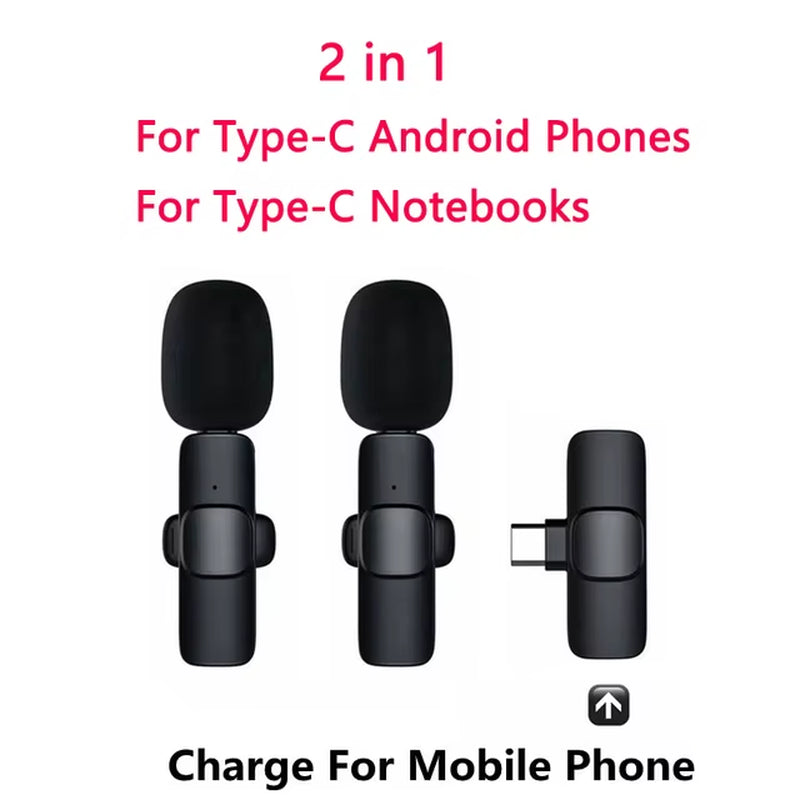 Lavalier Buttonhole Wireless Lapel Microphone Bluetooth Mic Mini for Cell Mobile Phone PC Tiny Micro Tie Small USB Mike Mikrofon