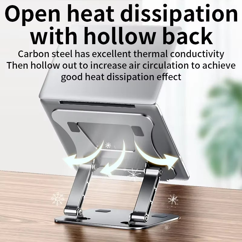 Phone Tablet Stand Adjustable Aluminum Alloy Laptop Tablet up to 17 "Laptop Portable Folding Stand Cooling Stand Support