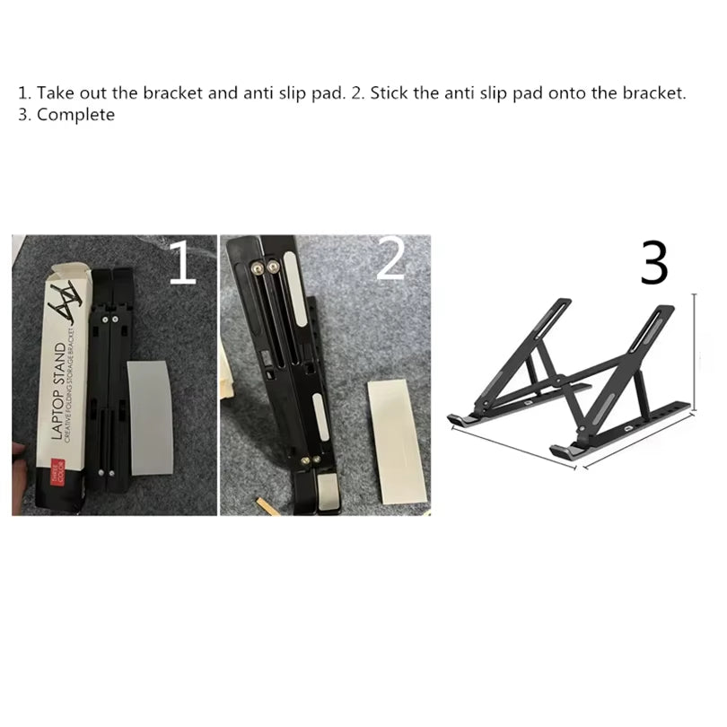 Foldable Laptop Stand Cooling Notebook Bracket Adjustable Ergonomic Laptop Support Base Holder Laptop Tablet Accessories Stands