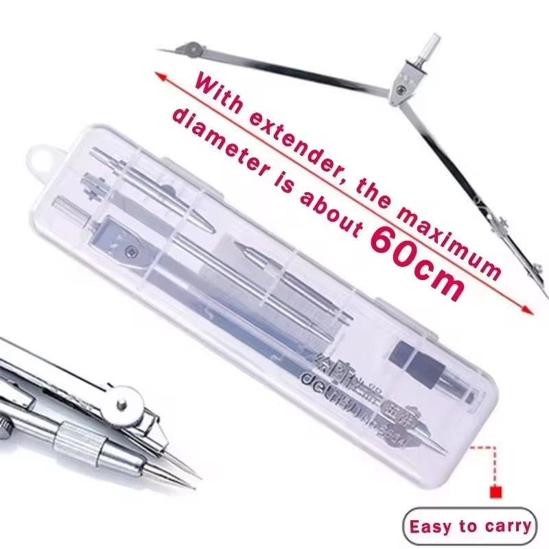 Stainless Steel Multifunctional Drafting Drawing Compass Math Geometry 2/4/5/6 Pcs/Set Circles Tool Durable School Supplies