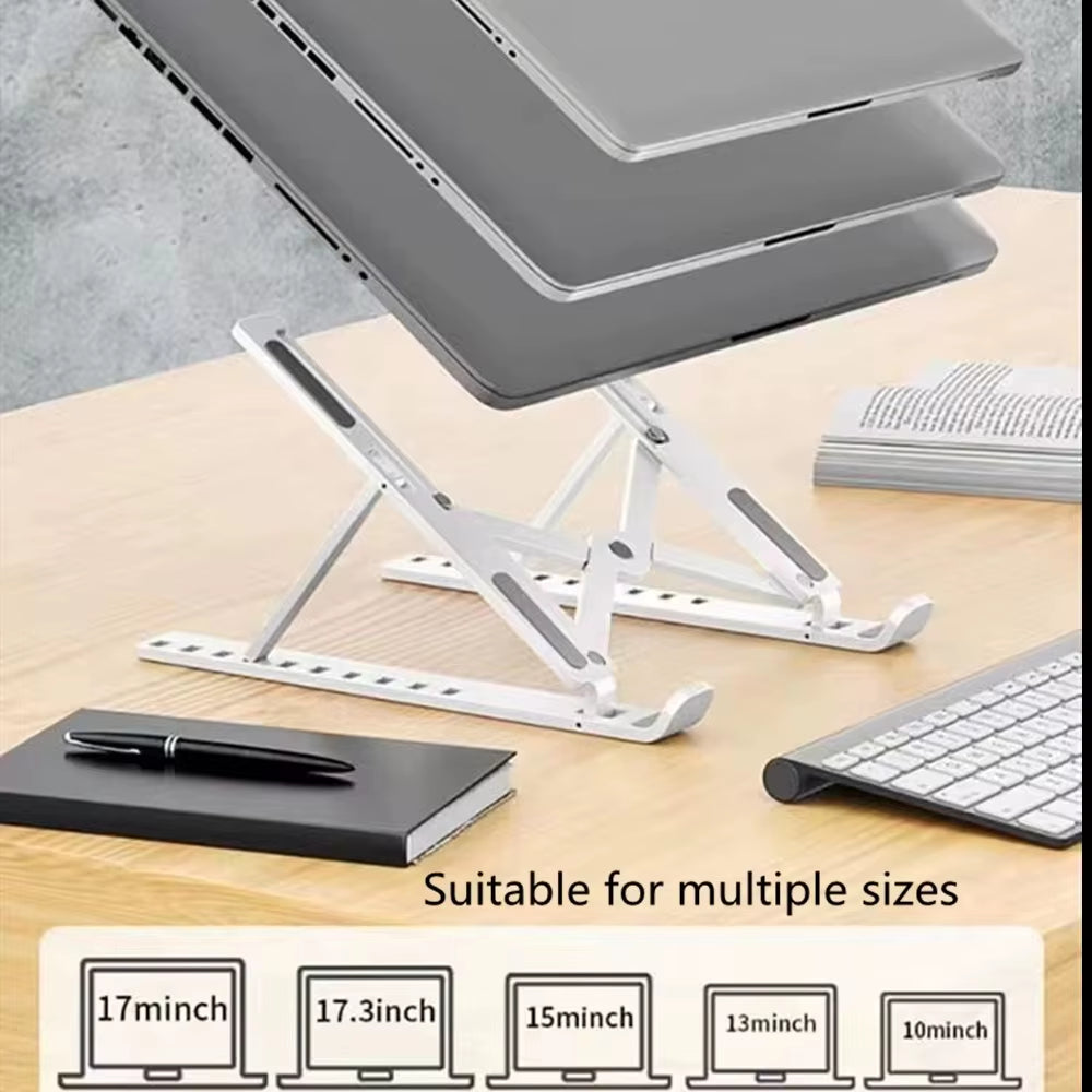 Foldable Laptop Stand Cooling Notebook Bracket Adjustable Ergonomic Laptop Support Base Holder Laptop Tablet Accessories Stands