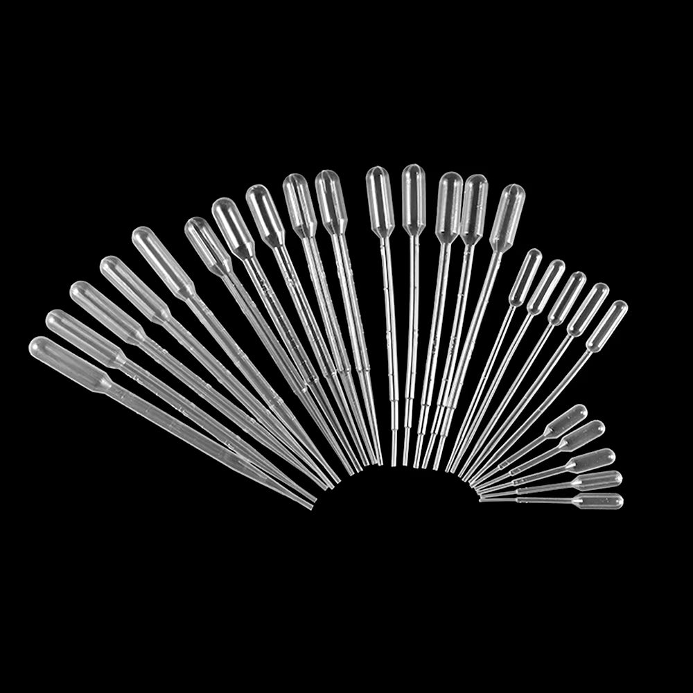 0.2/0.5/1/2/3ML Disposable Plastic Transfer Graduated Pipettes for Silicone Epoxy Resin Mold DIY Jewelry Making Squeeze Pipettes