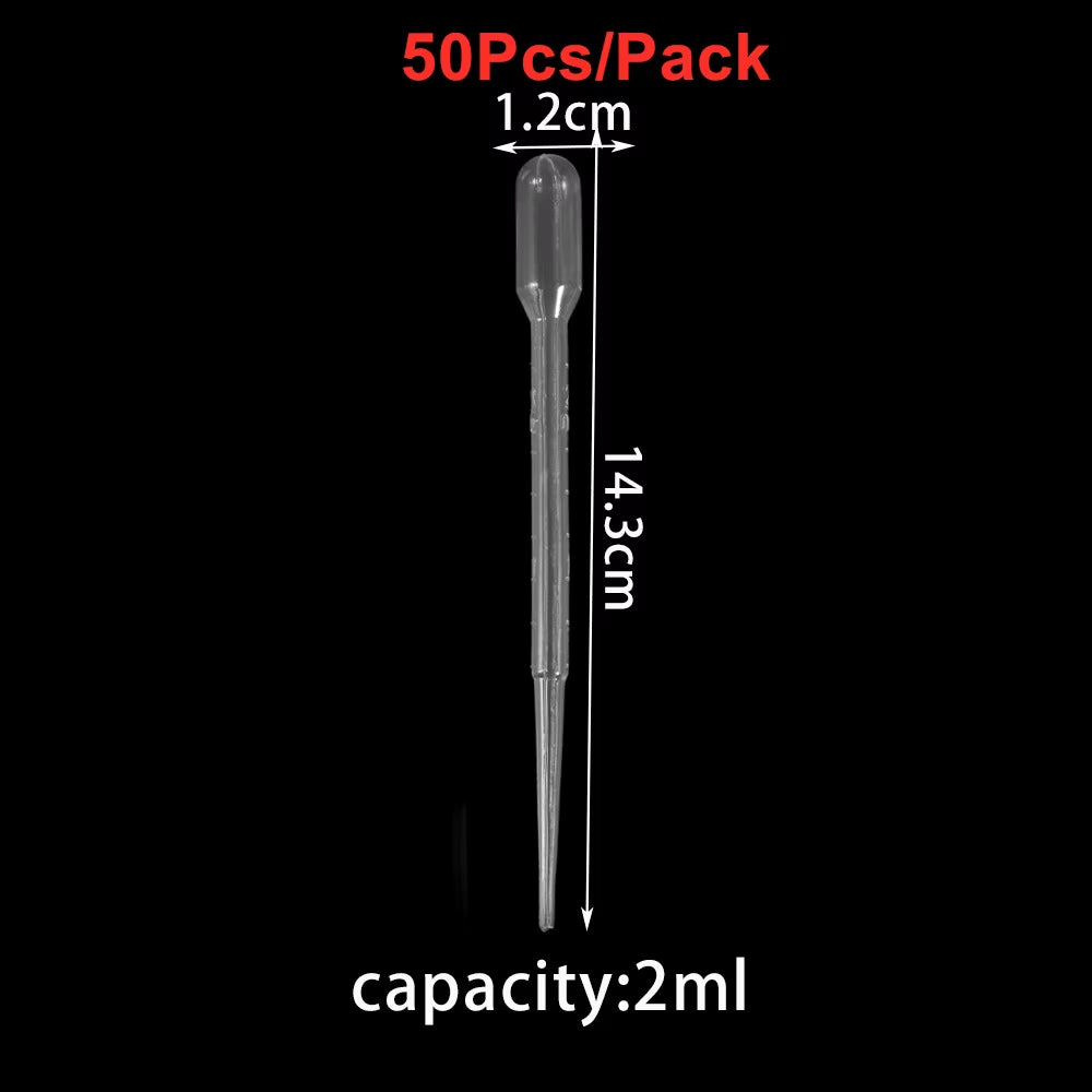 0.2/0.5/1/2/3ML Disposable Plastic Transfer Graduated Pipettes for Silicone Epoxy Resin Mold DIY Jewelry Making Squeeze Pipettes