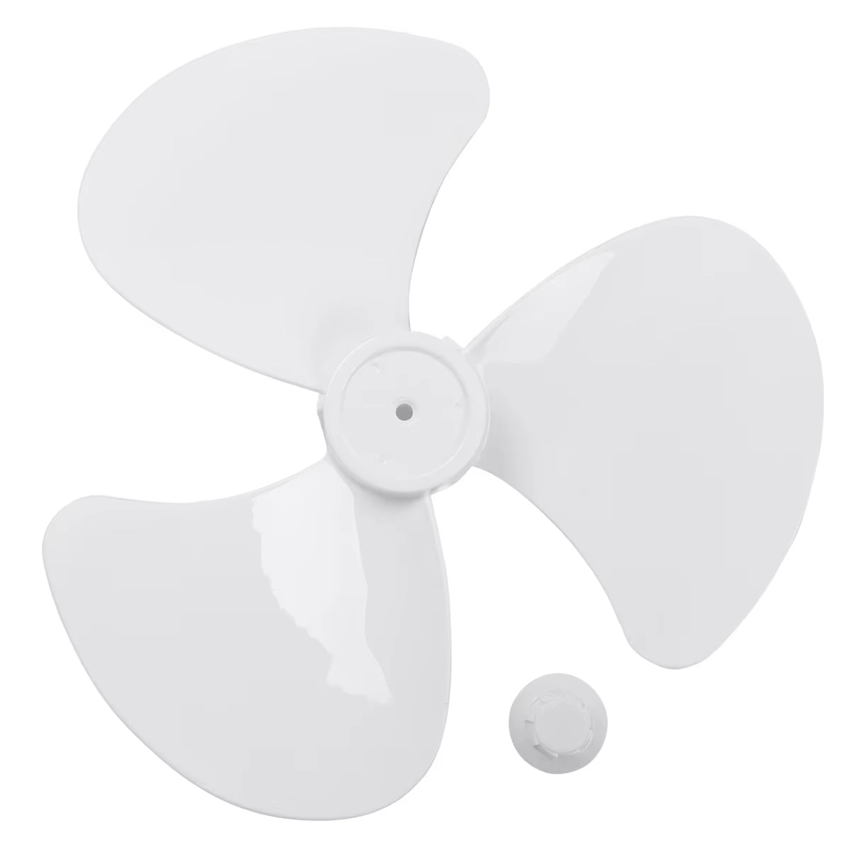 12/16Inch Plastic Fan Blade 3/5 Leaves with Nut Cover for Standing Pedestal Fan Table Fanner General Accessories