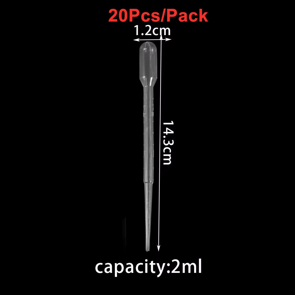 0.2/0.5/1/2/3ML Disposable Plastic Transfer Graduated Pipettes for Silicone Epoxy Resin Mold DIY Jewelry Making Squeeze Pipettes