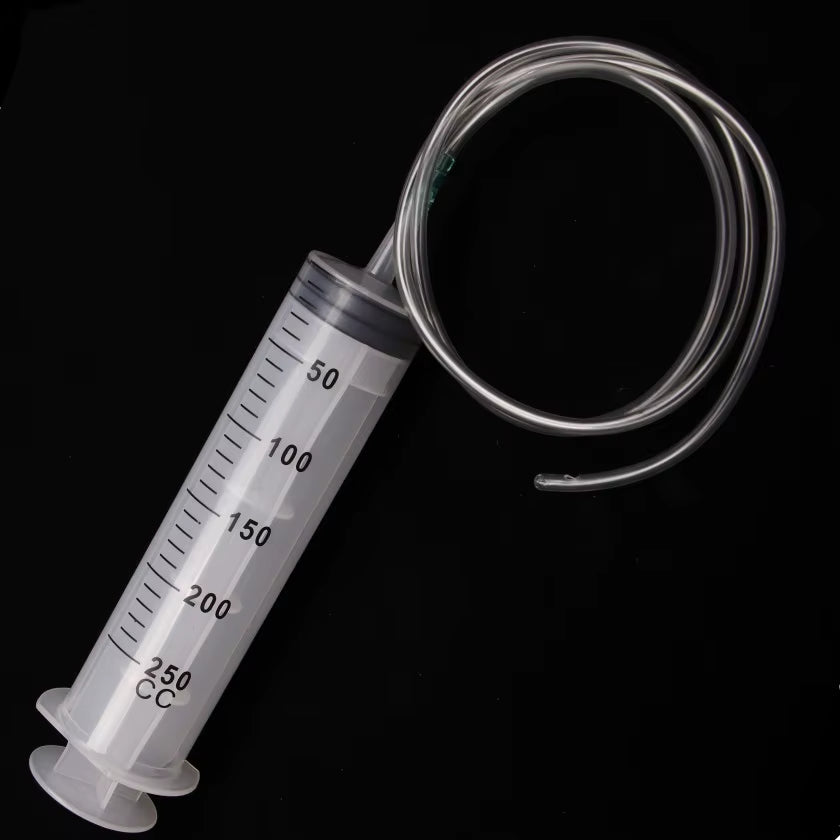 Large Syringe Tubing 500ML Plastic Syringe with Tube Converter Cap for Liquid Oil Glue Applicator Experiments Industrial Use