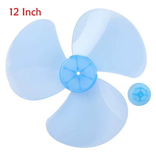 12/16Inch Plastic Fan Blade 3/5 Leaves with Nut Cover for Standing Pedestal Fan Table Fanner General Accessories