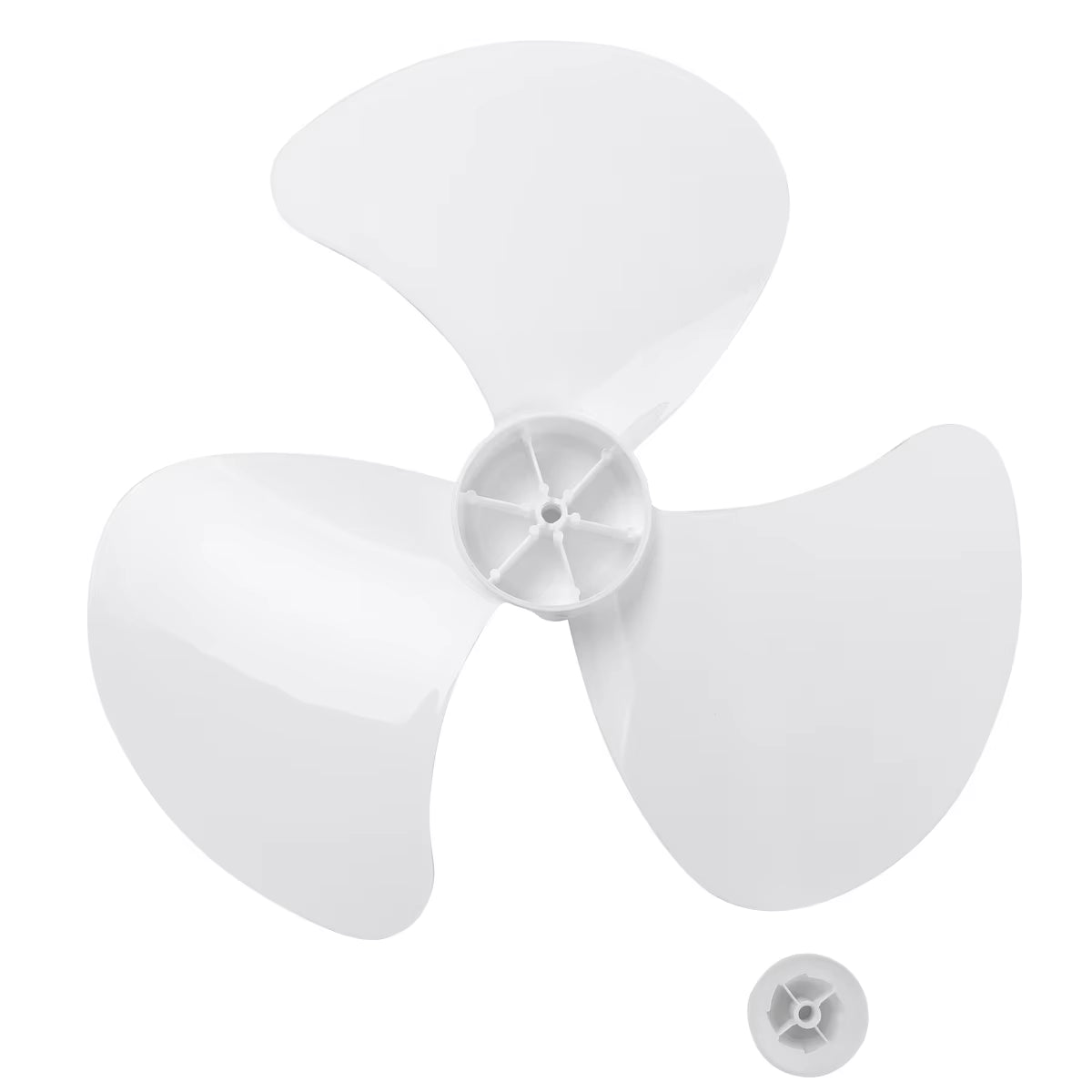 12/16Inch Plastic Fan Blade 3/5 Leaves with Nut Cover for Standing Pedestal Fan Table Fanner General Accessories